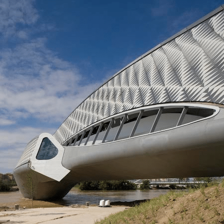 Zaha Hadid's curved building