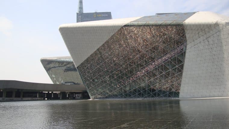 Guangzhou Opera House designed by Zaha Hadid