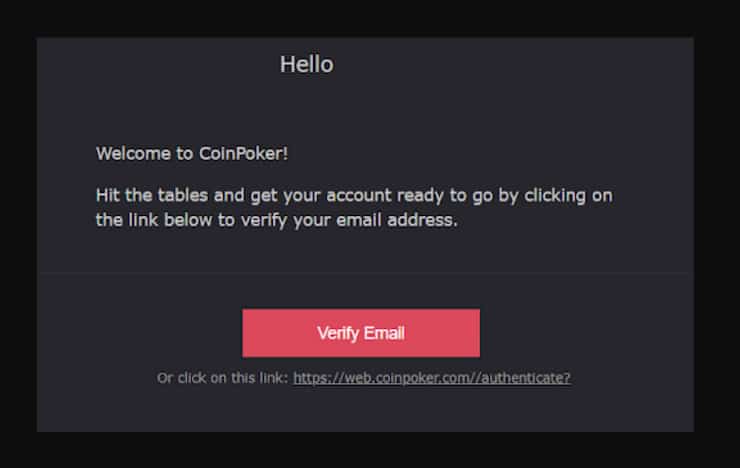 Coinpoker verify email