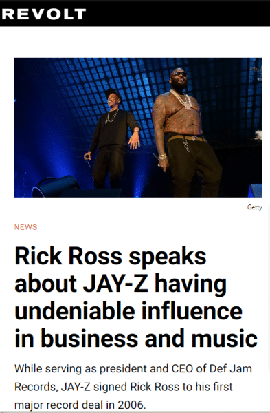 headline about Rick Ross and Jay Z