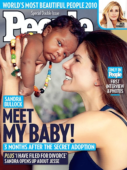 sandra bullock people cover adoption