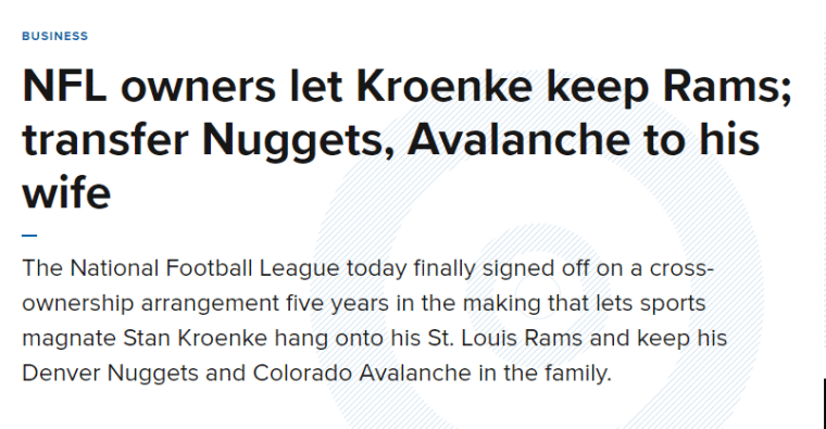 stan kroenke rams ownership