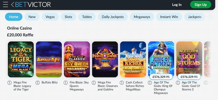 Betvictor Casino Games