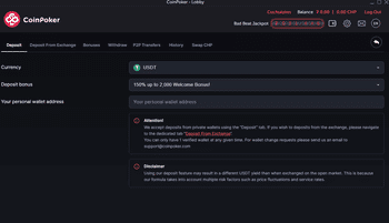 Add funds to claim the bonus at Coin Poker