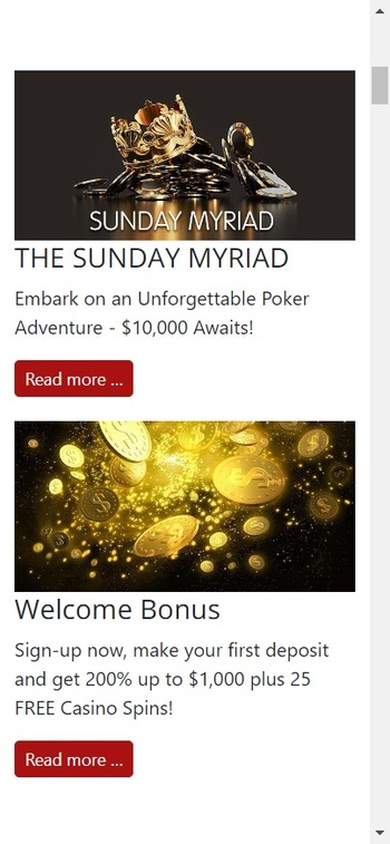 A screenshot of the Everygame poker bonuses