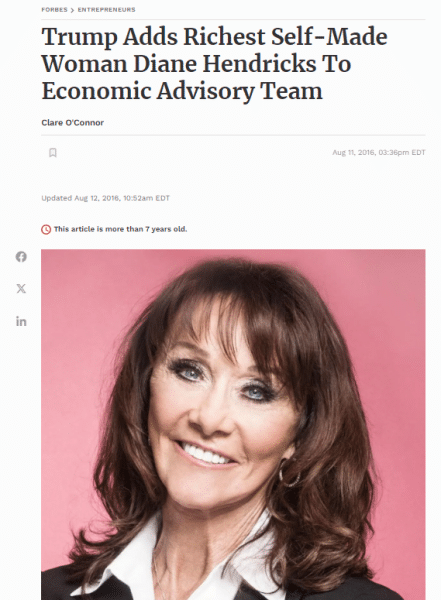 diane hendricks trump support