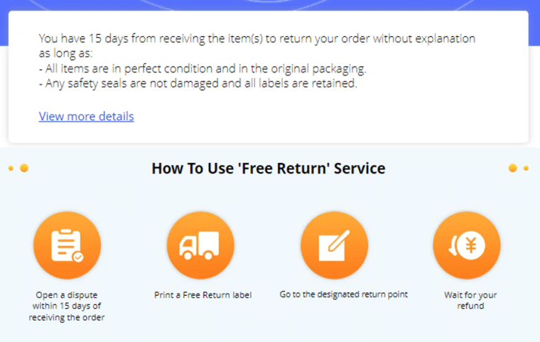 aliexpress' return policy