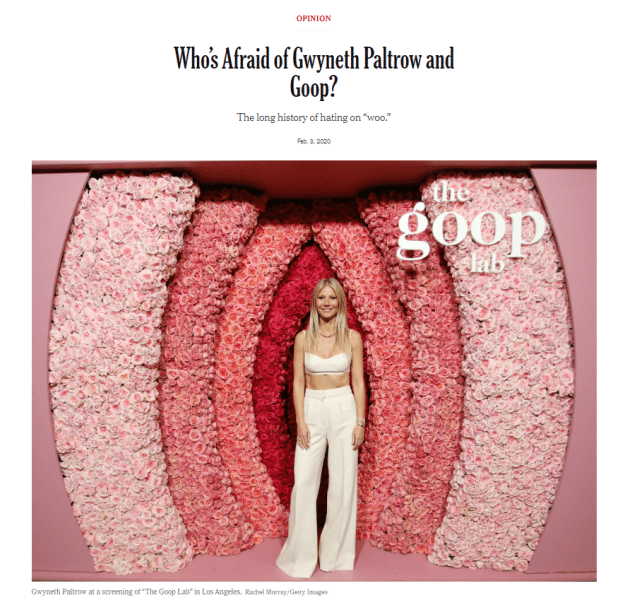 gwyneth paltrow goop nyt