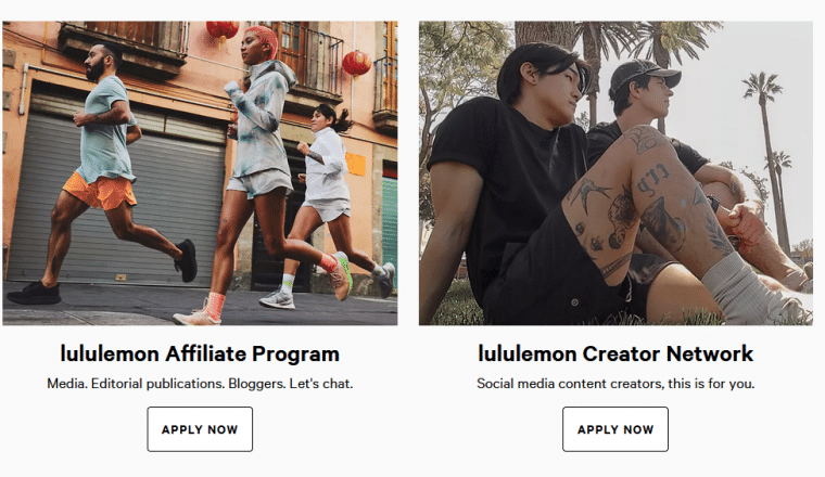 lululemon affiliate registration