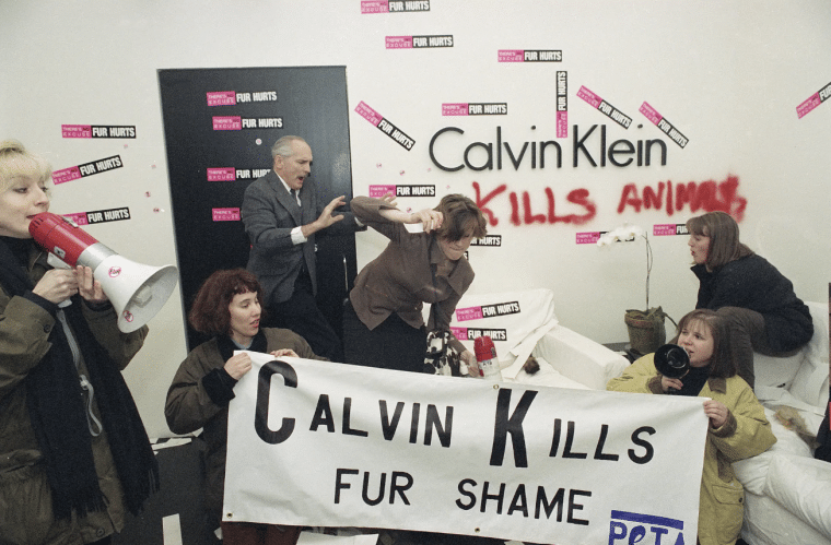 peta calvin klein protest