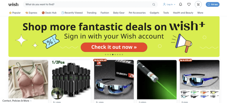 wish homepage