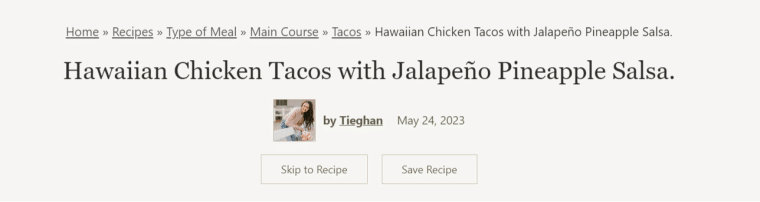 Hawaiian Chicken Tacos with Jalapeno Pineapple Salsa recipe from Half Baked Harvest blog