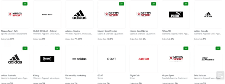 Adidas Affiliate Program and other programs