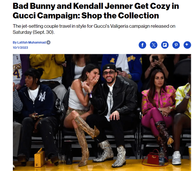 bad bunny kendall jenner rumors