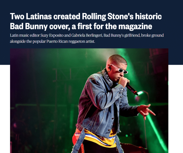 bad bunny rolling stone cover