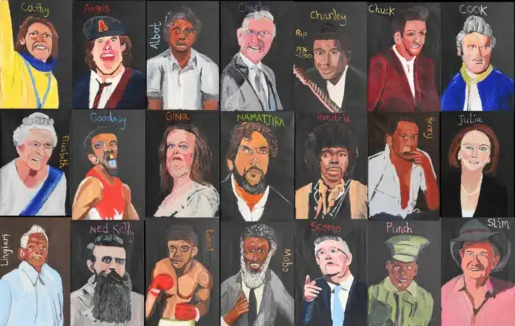 bad paintings of Gina Rinehart and others