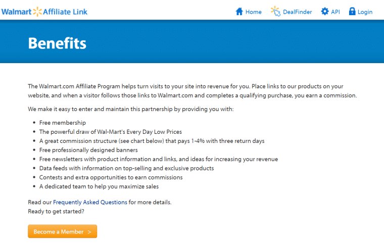 walmart affiliate program benefits