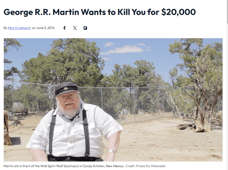 george rr martin philanthropy