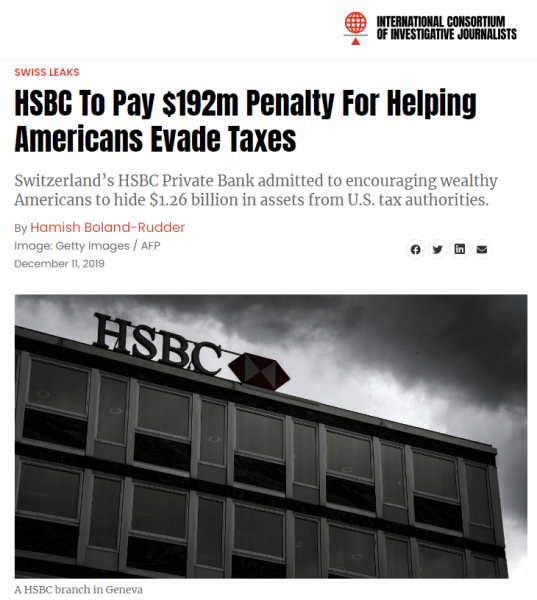 hsbc swiss leaks outcome