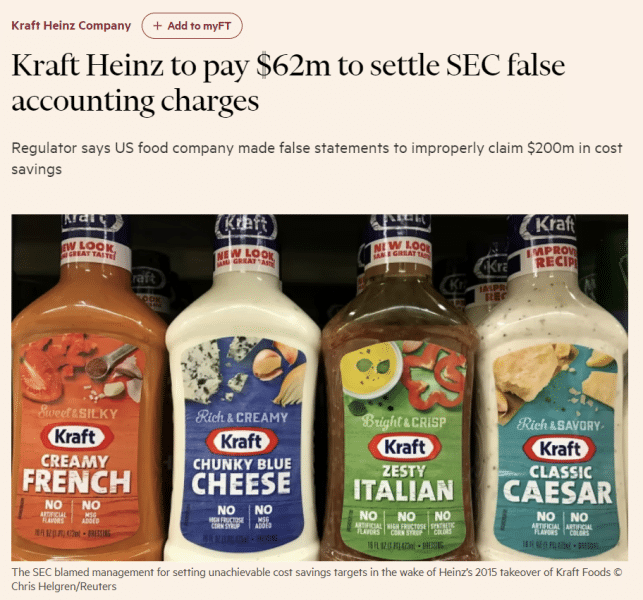 kraft sec settlement