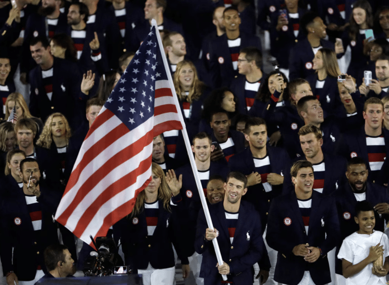 michael phelps rio flag