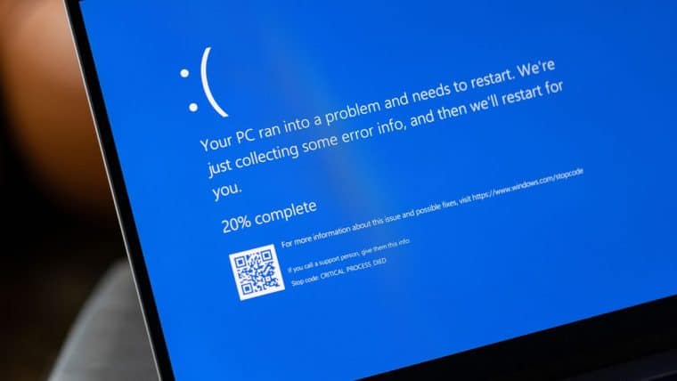 microsoft blue screen of death