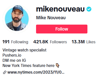 Mike Nouveuau tiktok