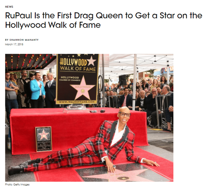 rupaul hollywood walk of fame