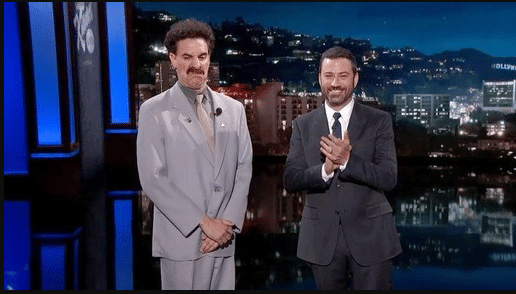 sacha baron cohen jimmy kimmel borat