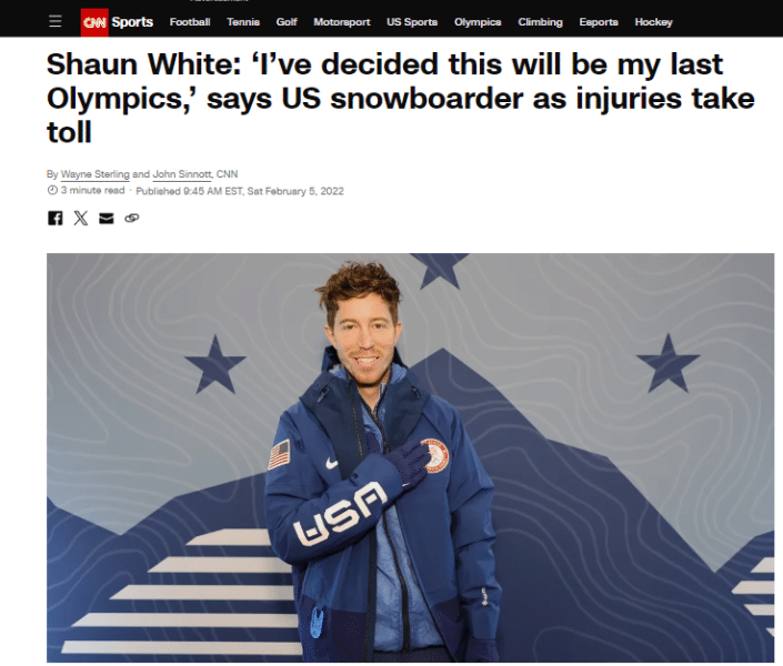 shaun white retirement