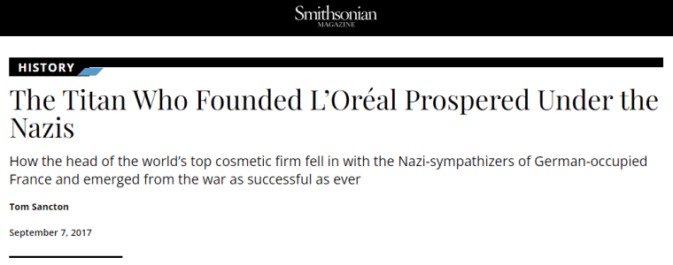 smithsonian loreal nazi