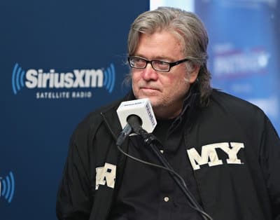 Steve Bannon on a radio show