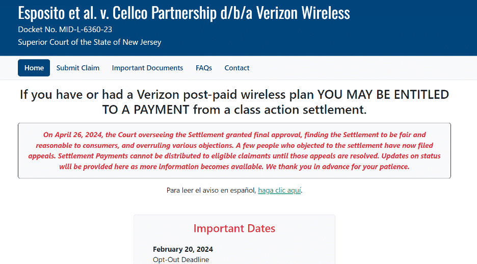 100 Million Verizon Class Action Lawsuit Settlement Explained