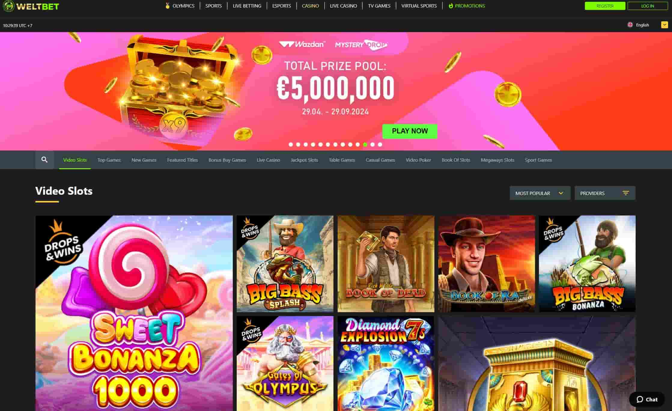 welbet online casino homepage