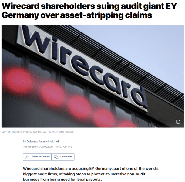 wirecard shareholders sue EY