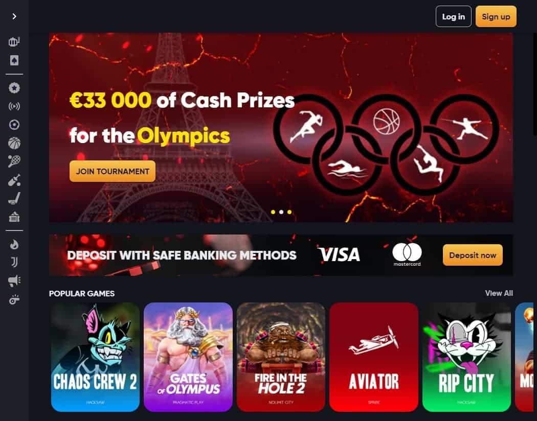 instant casino homepage