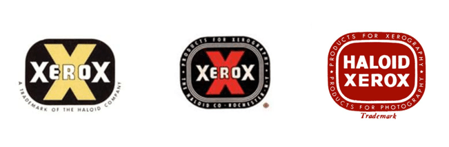 Historic Xerox logos