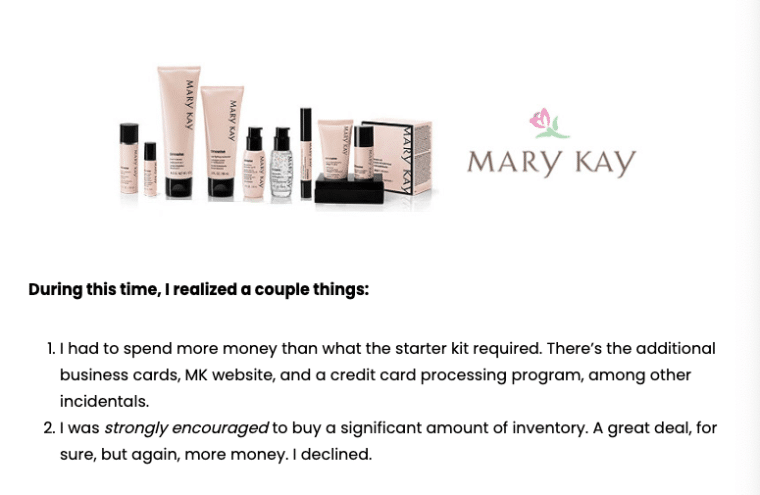 Mary Kay blog review