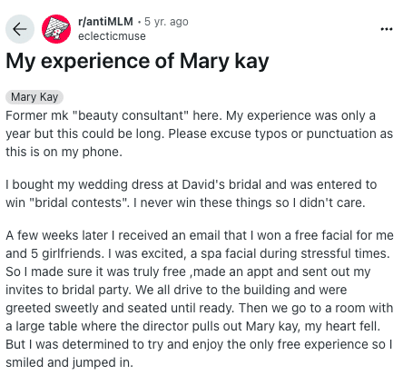 Mary Kay reddit