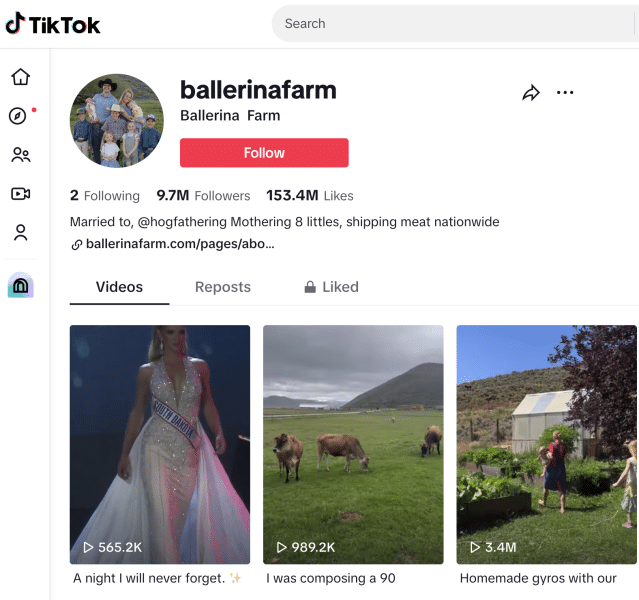 ballerina farm tiktok