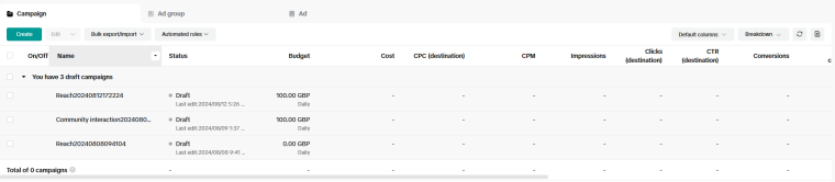 CPM data on TikTok Ads Manager