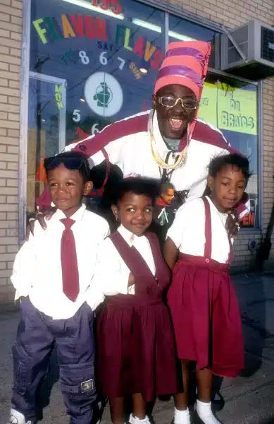 Flavor Flav with 3 kids