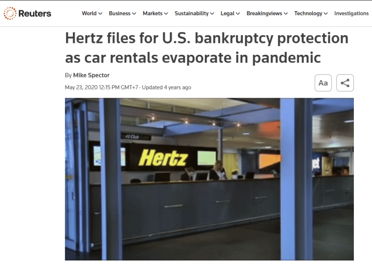 hertz bankruptcy