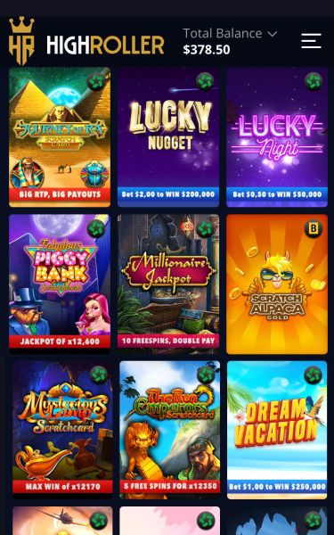 Casino Games at HighRoller casino