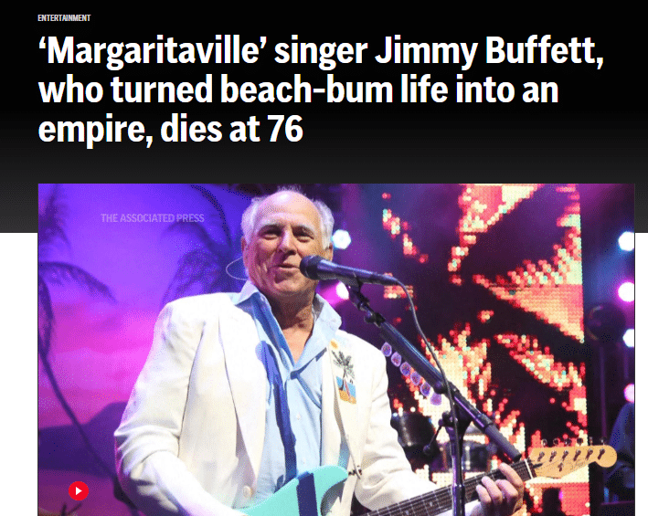 jimmy buffett dead