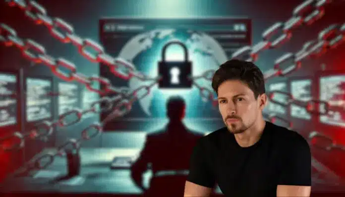 Pavel Durov lock in the background