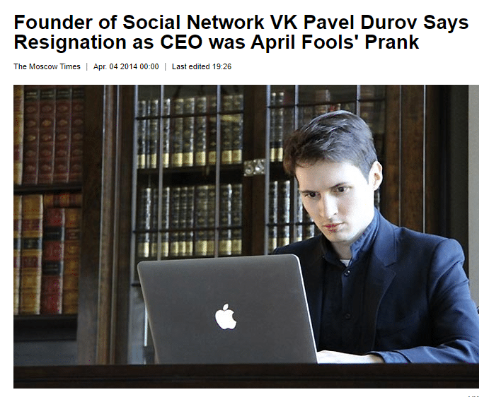 Pavel Durov headline