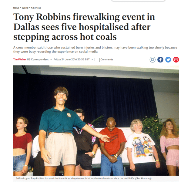 Tony Robbins headline