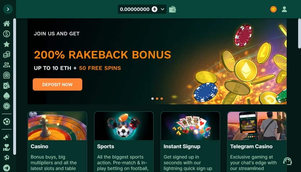 ETH Casino TG.Casino Homepage