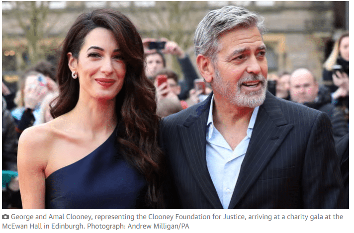 George Clooney and wife